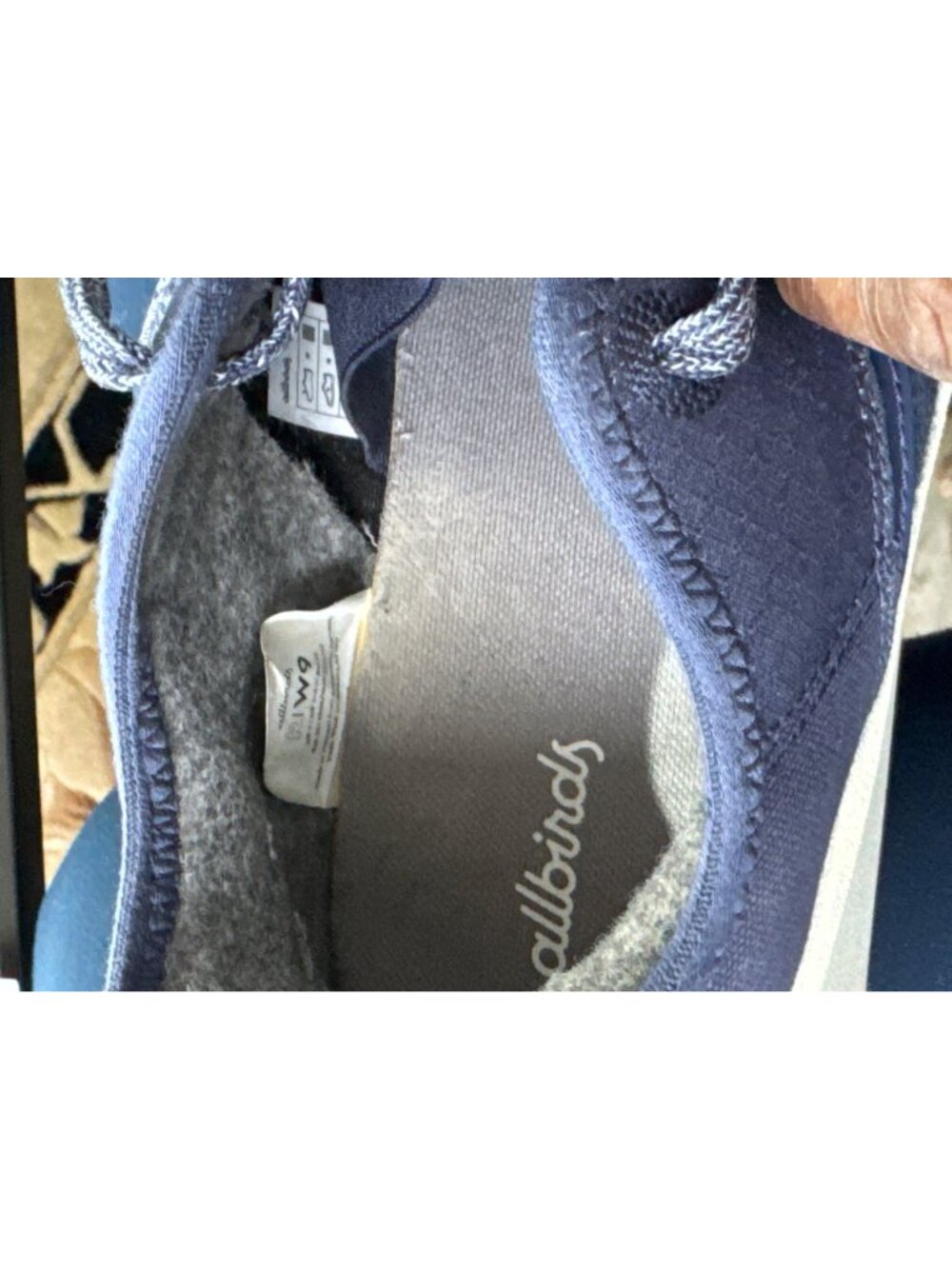 ALLBIRDS Womens Navy Wool Runner-Up Sneakers Size 9 Lightweight & Cushioned Sole - Picture 4 of 9